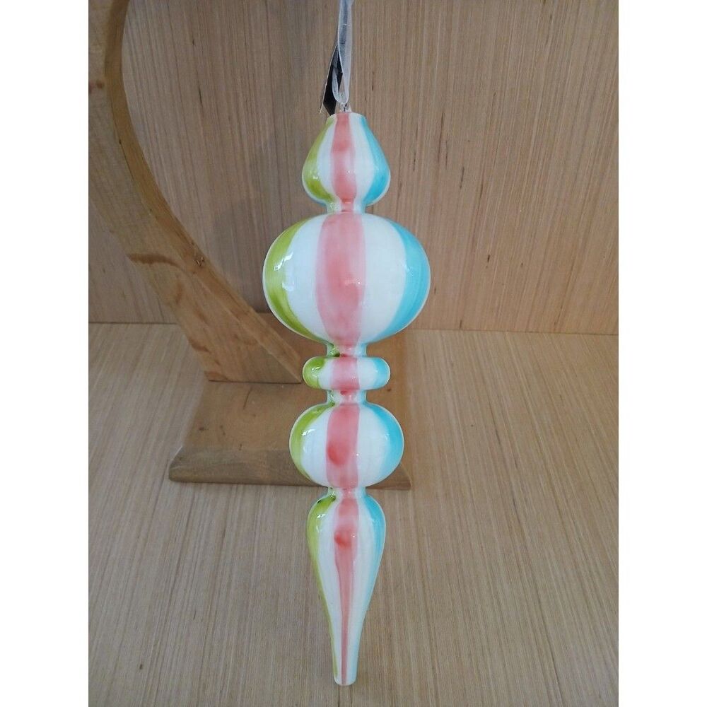 Robert Stanley Large Glass Hanging Christmas Ornament Decoration 11" Colorful - Picture 4 of 9
